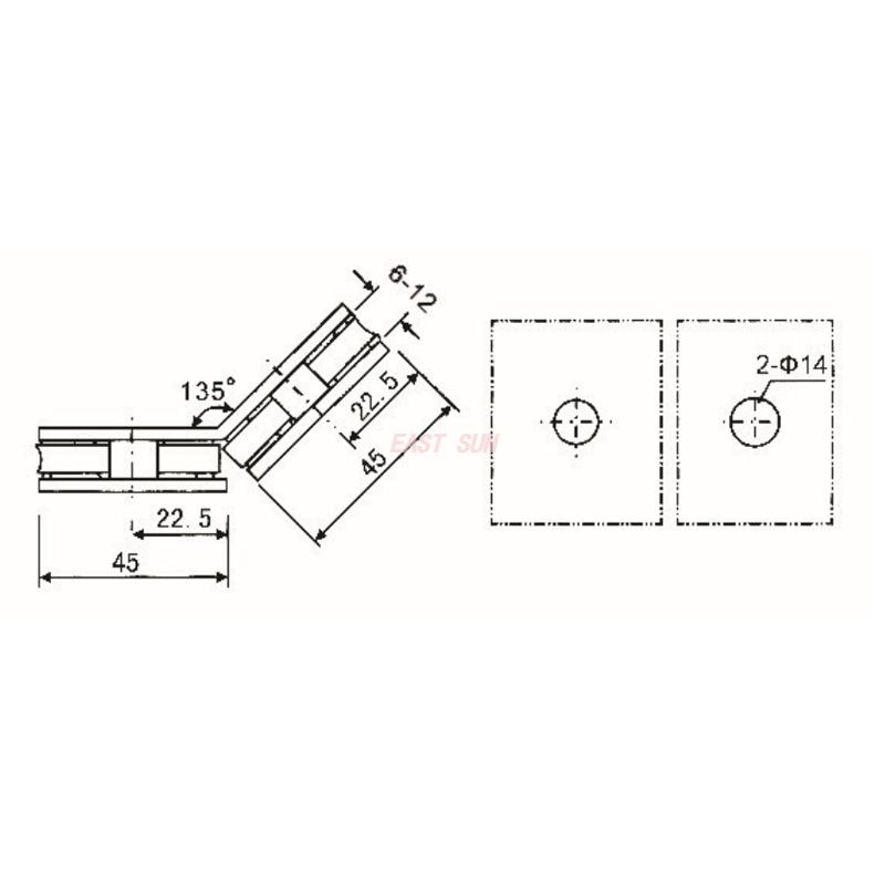 abrazadera de vidrio a vidrio
