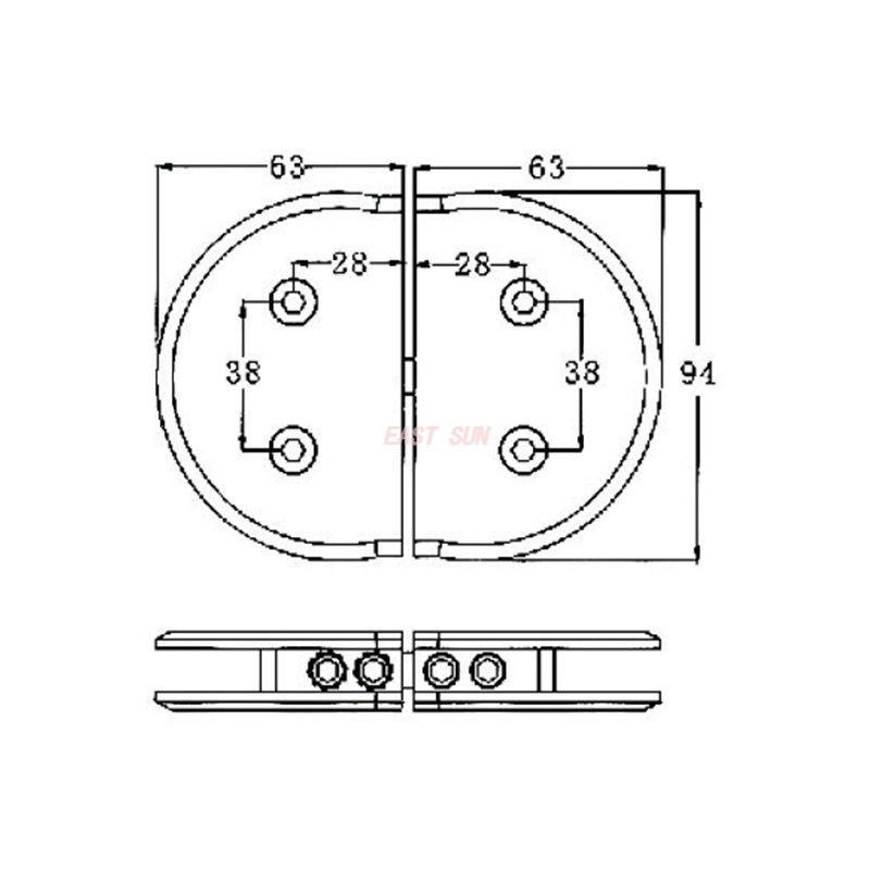 Abrazadera de clip de vidrio Clip de vidrio Abrazadera de vidrio Soporte
