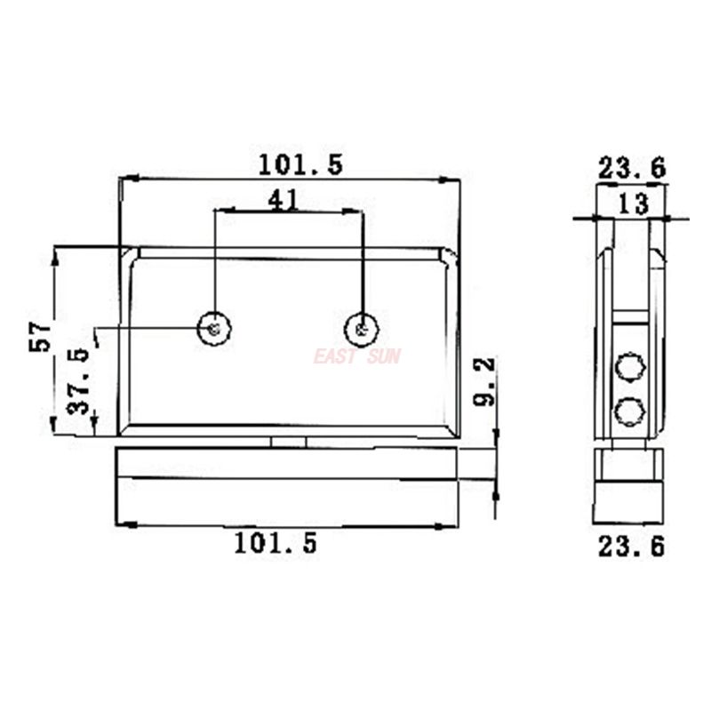 puerta de vidrio con bisagras