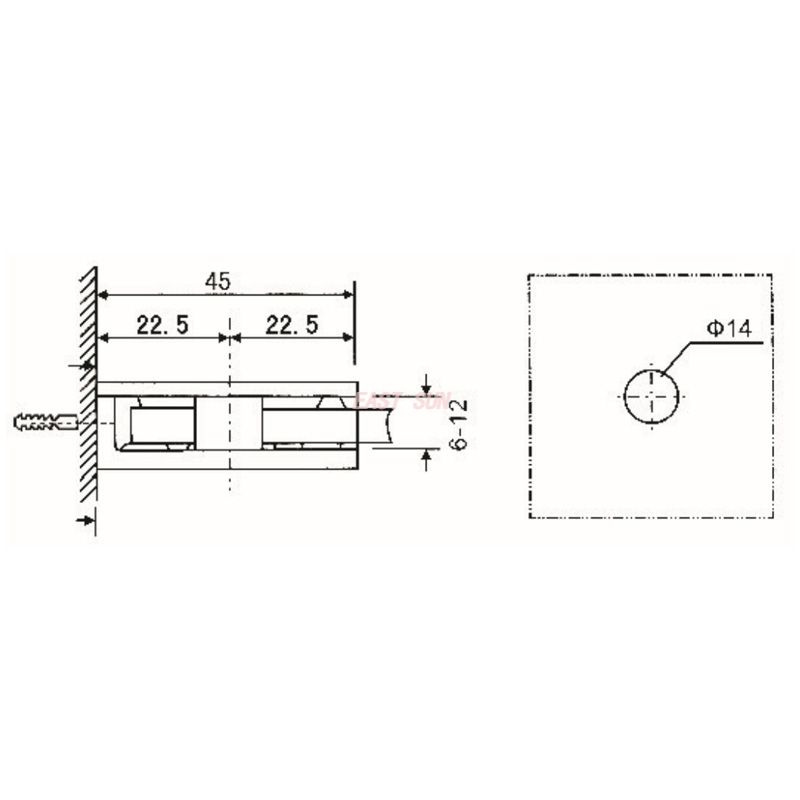 abrazaderas de vidrio de n&iacute;quel cepillado