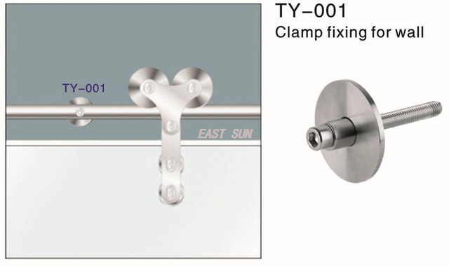 Fijación de abrazadera de puerta corredera de alta resistencia para pared