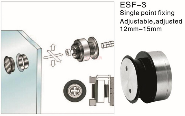 Separadores de conector de vidrio para partición de vidrio de 12-15 mm