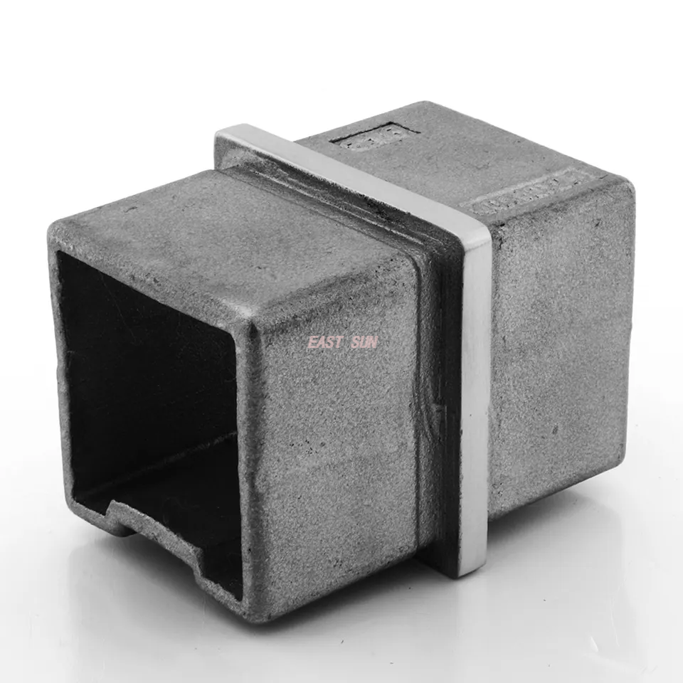 Accesorios de barandilla de escalera Conector de barandilla de acero inoxidable 304 316 para tubo cuadrado