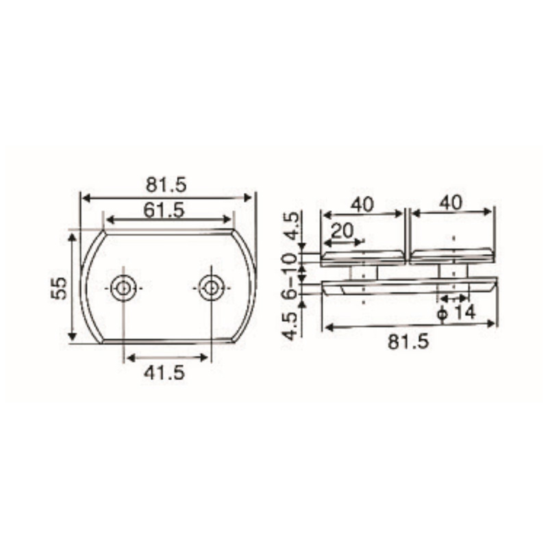 GBA-206-Abrazaderas de Vidrio