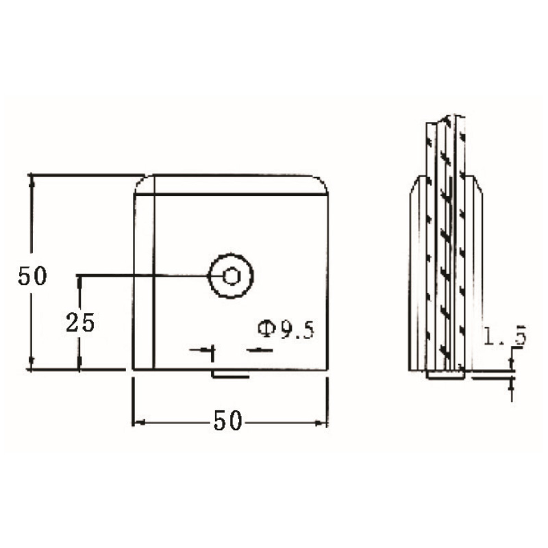 abrazadera para soporte de vidrio