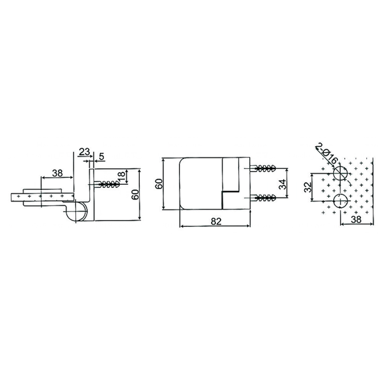 ESH-611-R-Bisagras Autolevantables de Latón