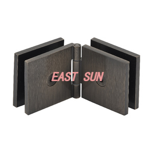 Clip de vidrio a vidrio cuadrado ajustable de latón antiguo 