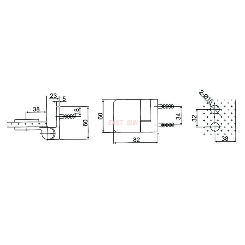 ESH-611-R-Bisagras Autolevantables de Lat&oacute;n
