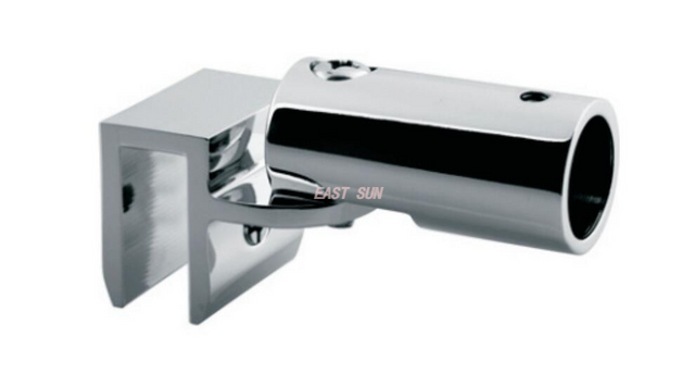 Soporte móvil de pared a vidrio para barra redonda