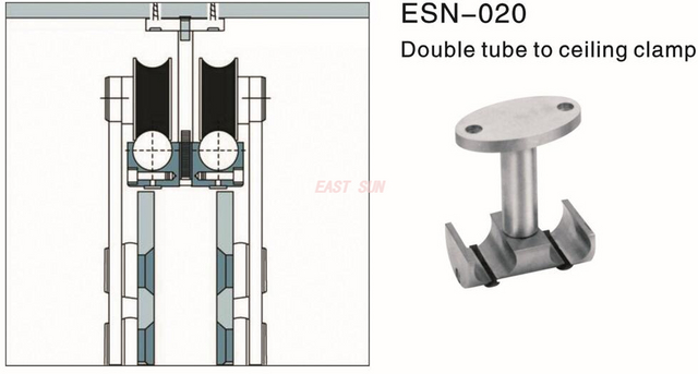Abrazadera De Doble Tubo Para Puerta Corredera Dorma Design