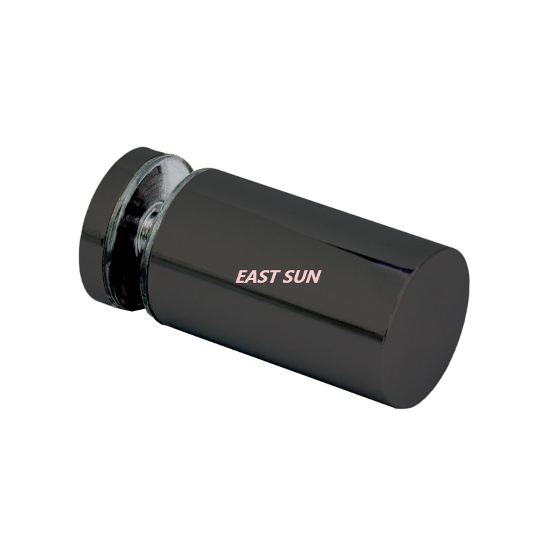 Perilla para puerta de ducha de un solo lado estilo cilindro de latón pulido