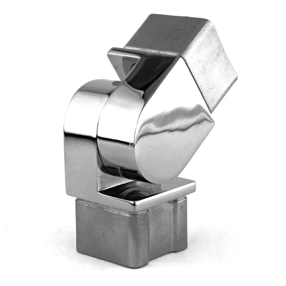 Conectores redondos de la barandilla del tubo del tubo cuadrado del acero inoxidable 304 de la barandilla del balcón del bastidor del espejo