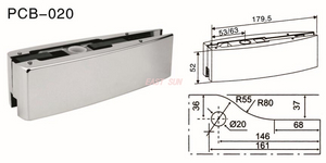 Accesorios de parche para puerta pivotante Dorma PCB-020