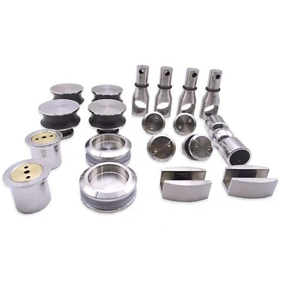 Kit de herrajes para puerta de ducha con corredera de vidrio SS304 sin marco