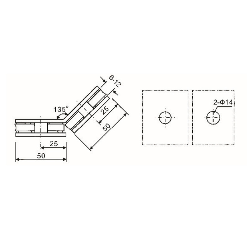 GBF-834-Abrazaderas de Vidrio