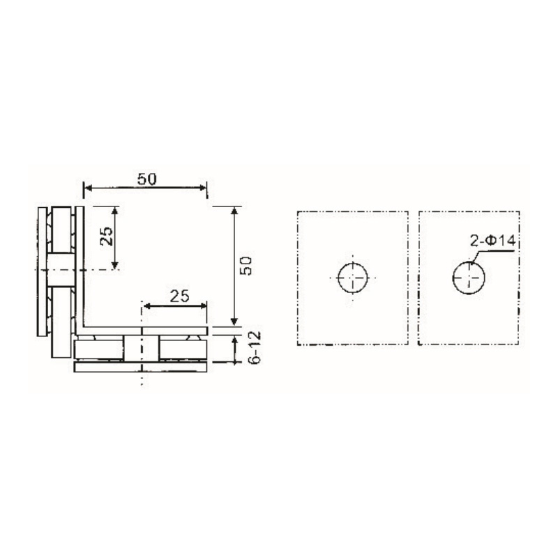 GBF-842-Abrazaderas de Vidrio