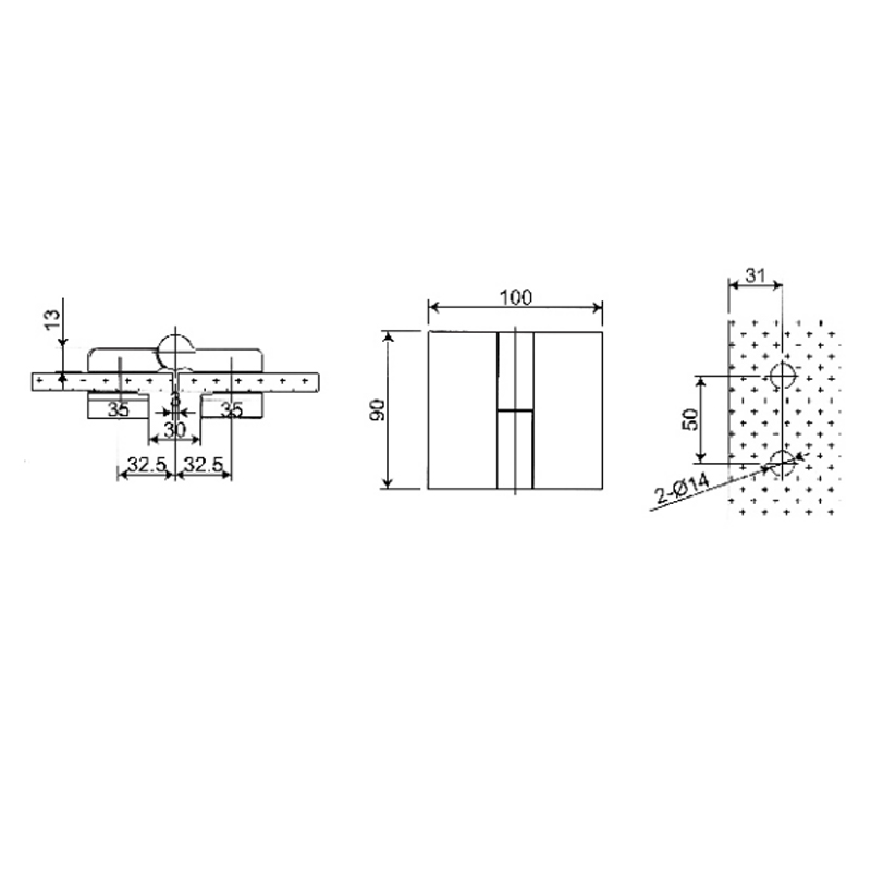 RSH-104-L-Bisagras Autolevantables de Latón