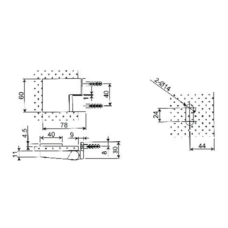 RSH-101-R-Bisagras Autolevantables de Latón