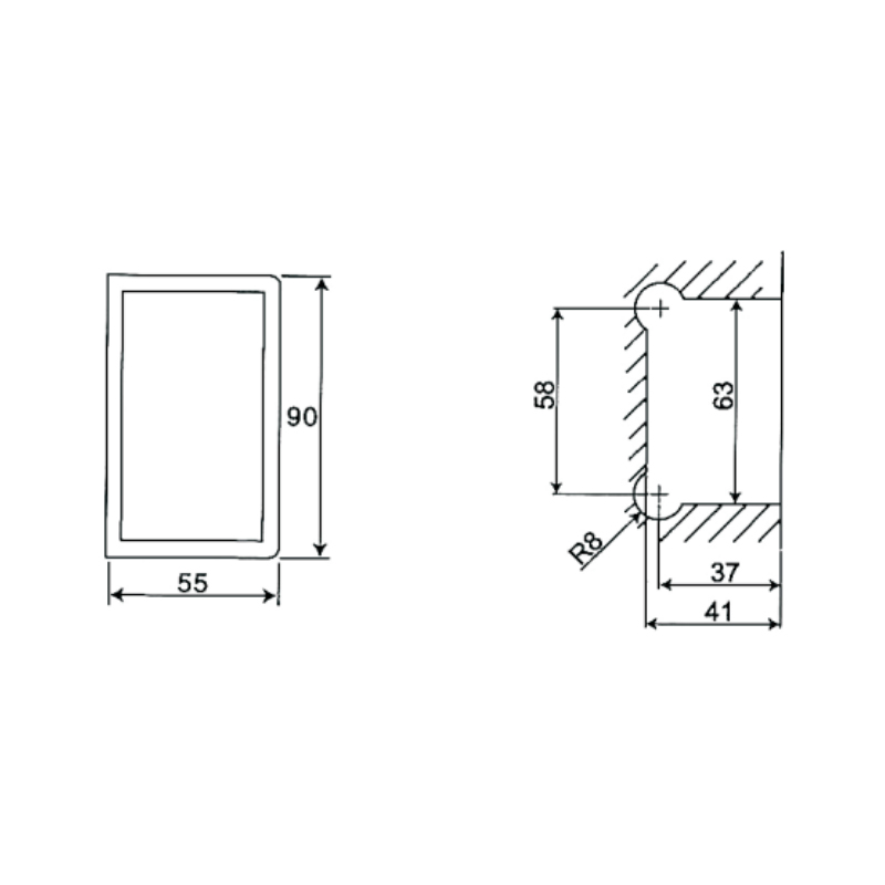 ESH-308-Bisagras para puerta de ducha