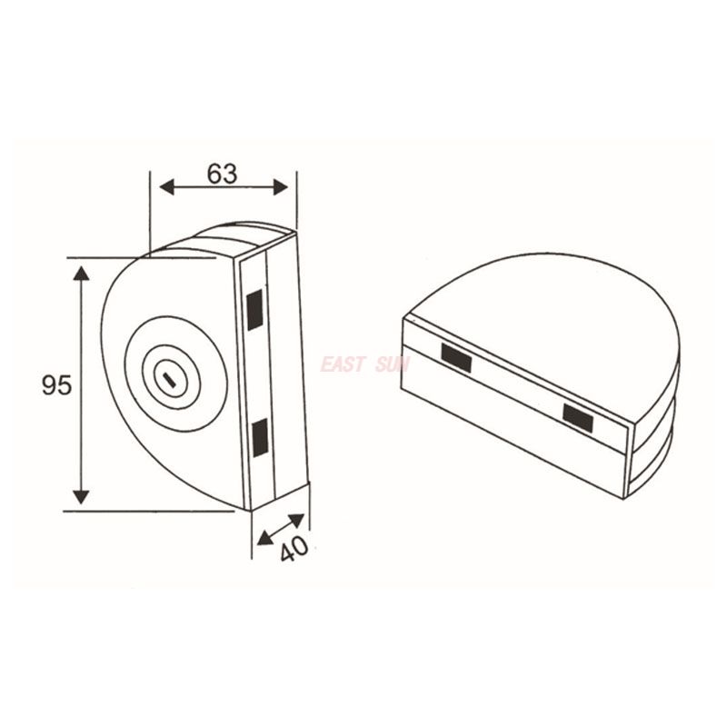 GHL-023-Cerraduras para puertas de vidrio