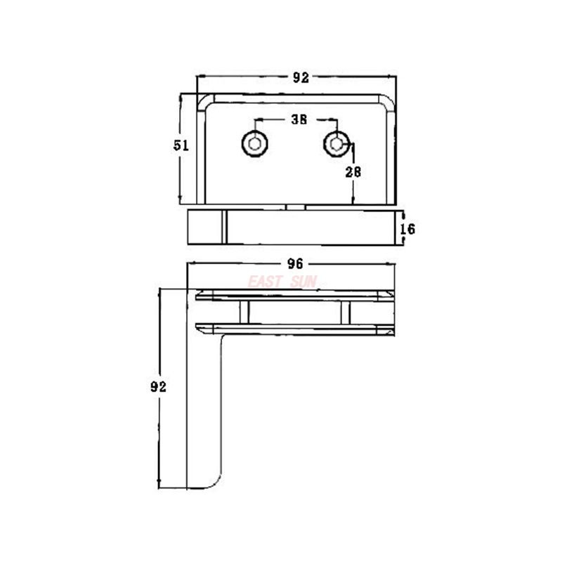 bisagras de abrazadera de puerta de vidrio