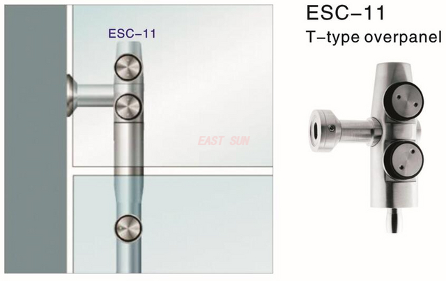 Puerta pivotante de vidrio sobrepanel tipo T Dorma MAB