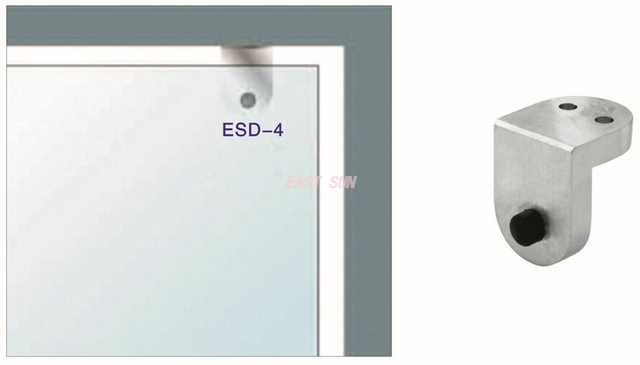 Tope de puerta pivotante de vidrio de alta resistencia para montaje sobre panel Dorma MAB