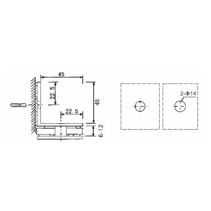 GBF-823-Abrazaderas de Vidrio