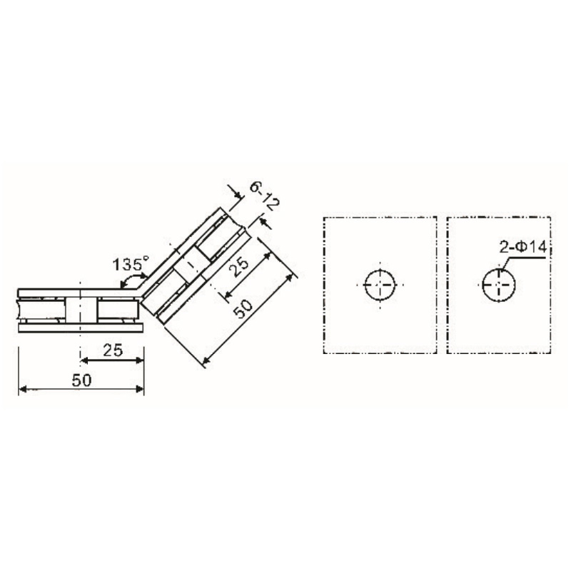 GBF-844-Abrazaderas de Vidrio