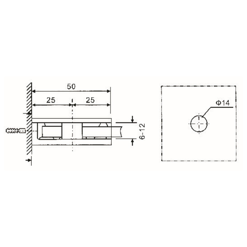 GBF-841-Abrazaderas de Vidrio