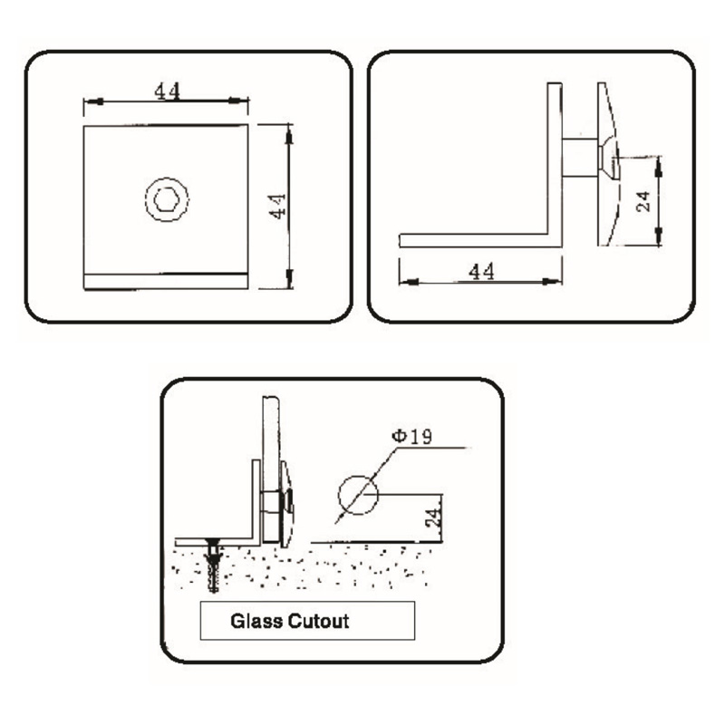GBF-4003-Abrazaderas de Vidrio