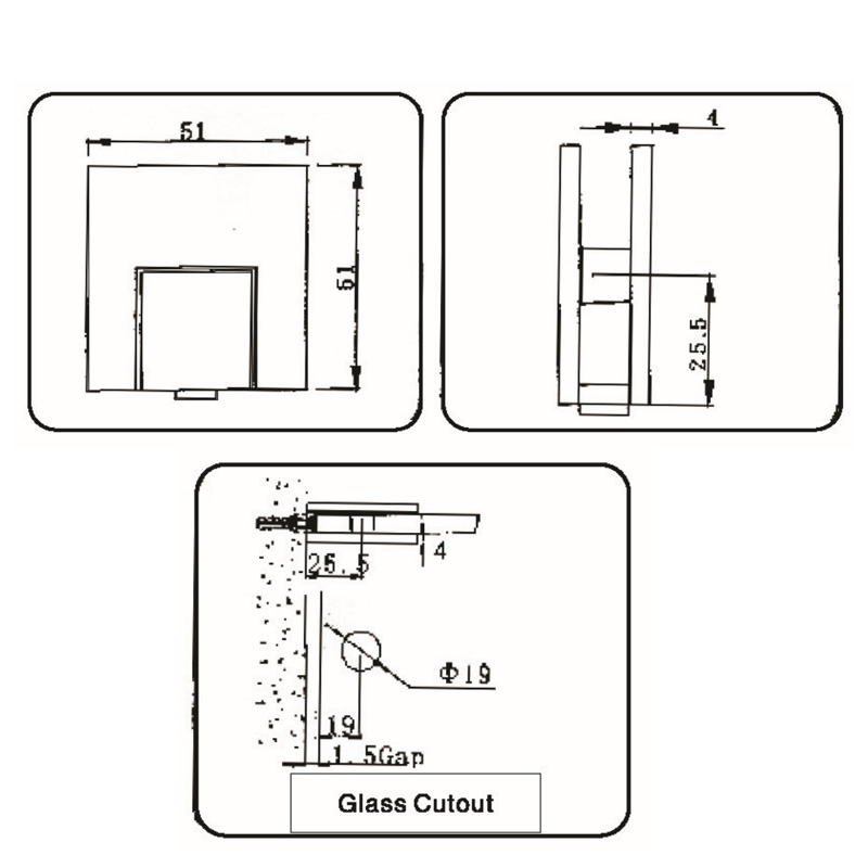 GBF-2001B-Abrazaderas de Vidrio