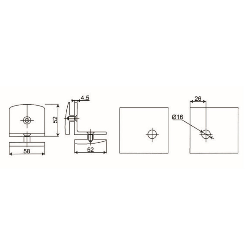GBF-852-Abrazaderas de Vidrio