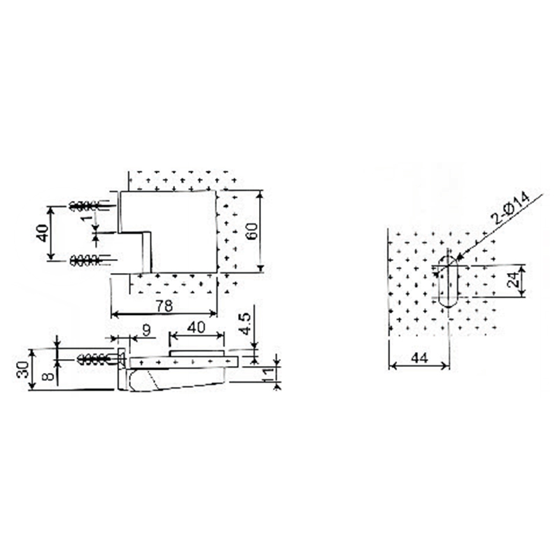 RSH-101-L-Bisagras Autolevantables de Latón
