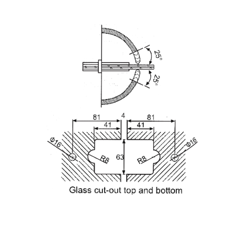 ESH-524-Bisagras para puerta de ducha
