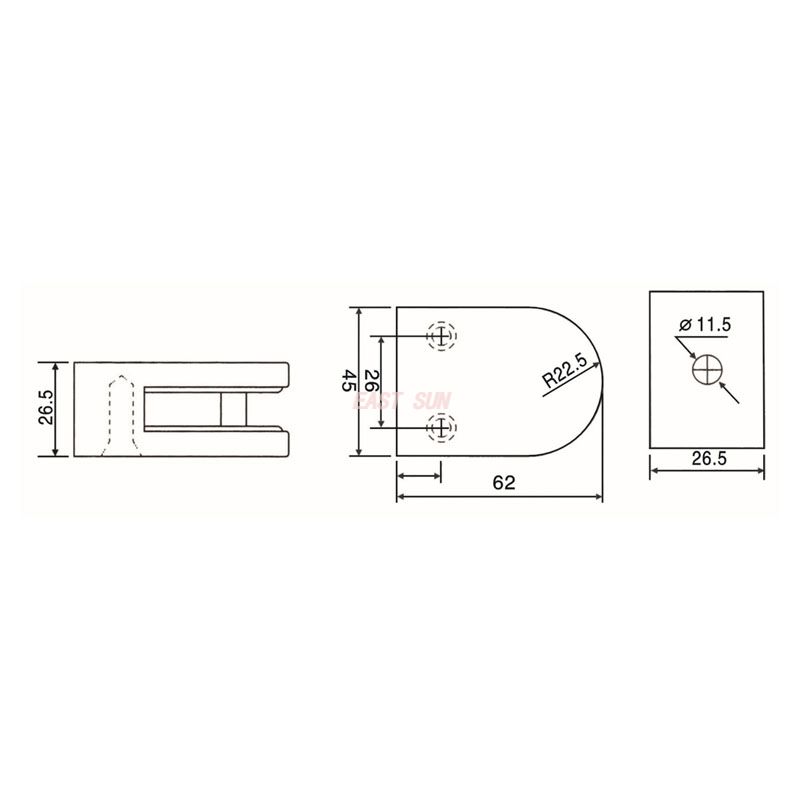 GBF-001F-Accesorios para pasamanos
