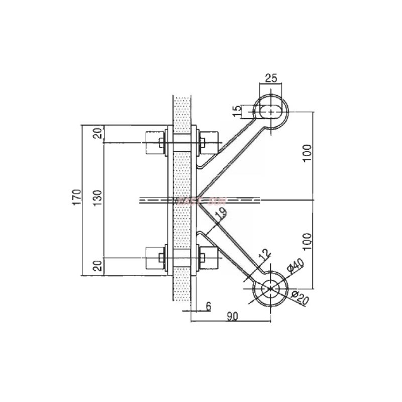 SDS200-2-90-Acoplamiento de araña
