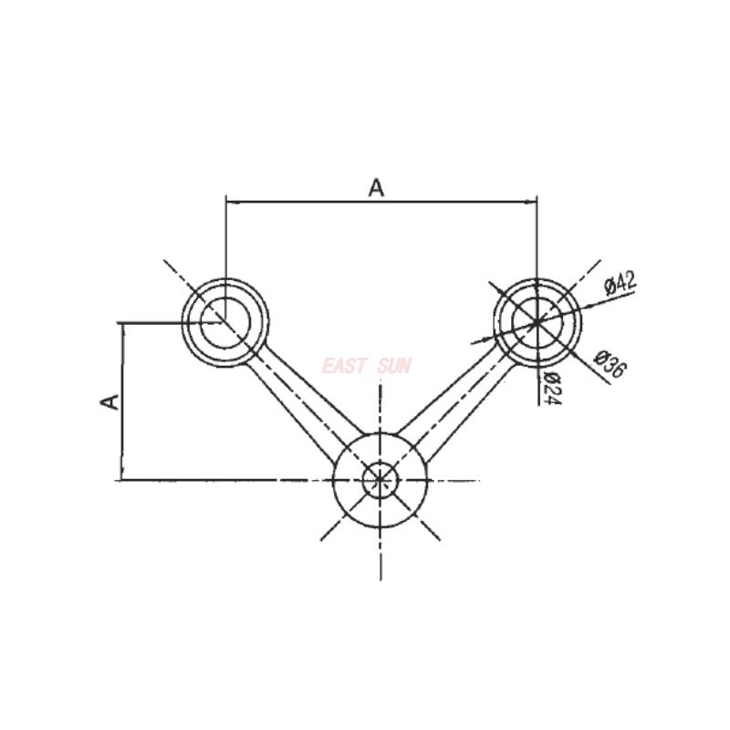 SD-150-2-90R-Acoplamiento de araña