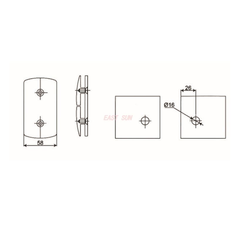 abrazaderas de riel de vidrio