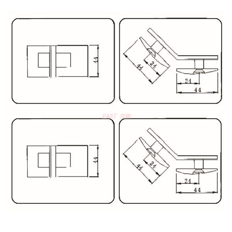 abrazaderas de vidrio de 13 mm 