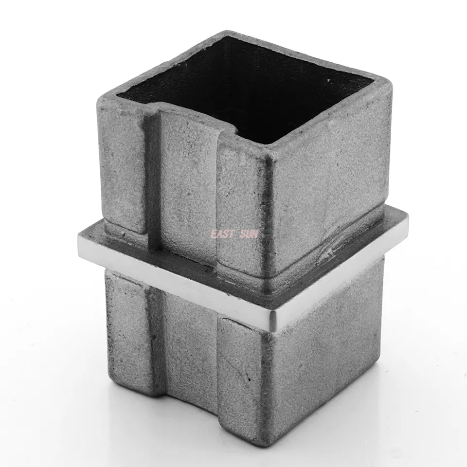 Accesorios de barandilla de escalera Conector de barandilla de acero inoxidable 304 316 para tubo cuadrado