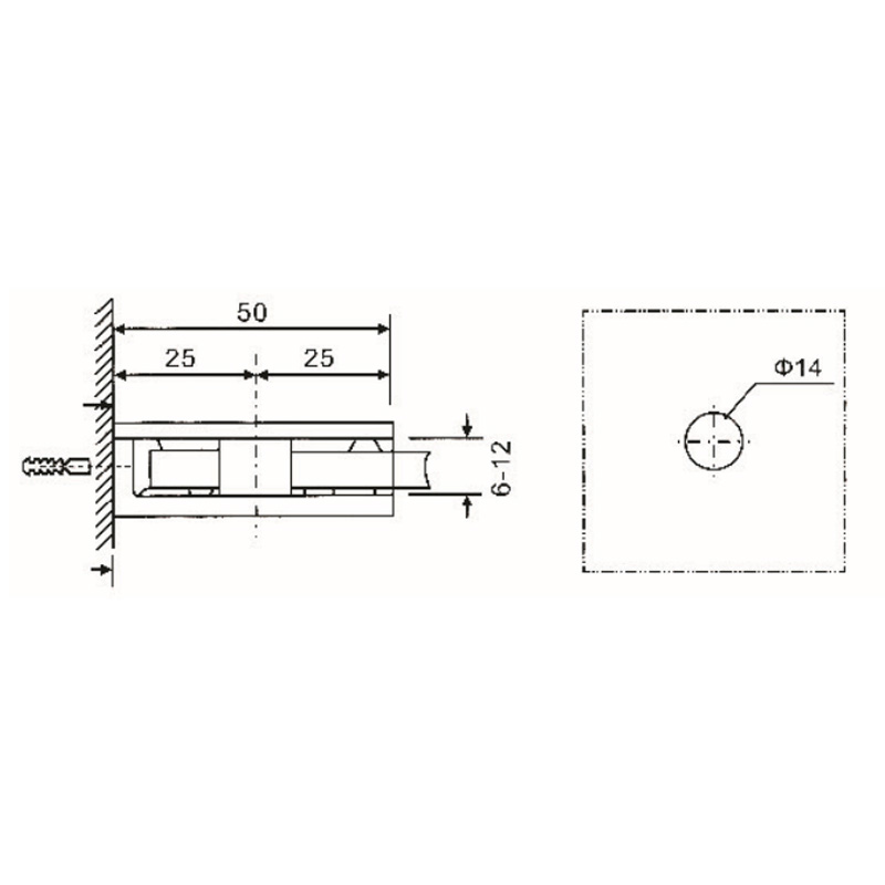GBF-831S-Abrazaderas de Vidrio