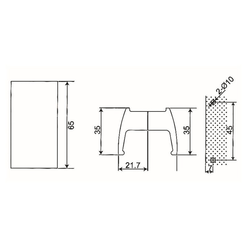 GDK-45- pomo para puerta de ducha