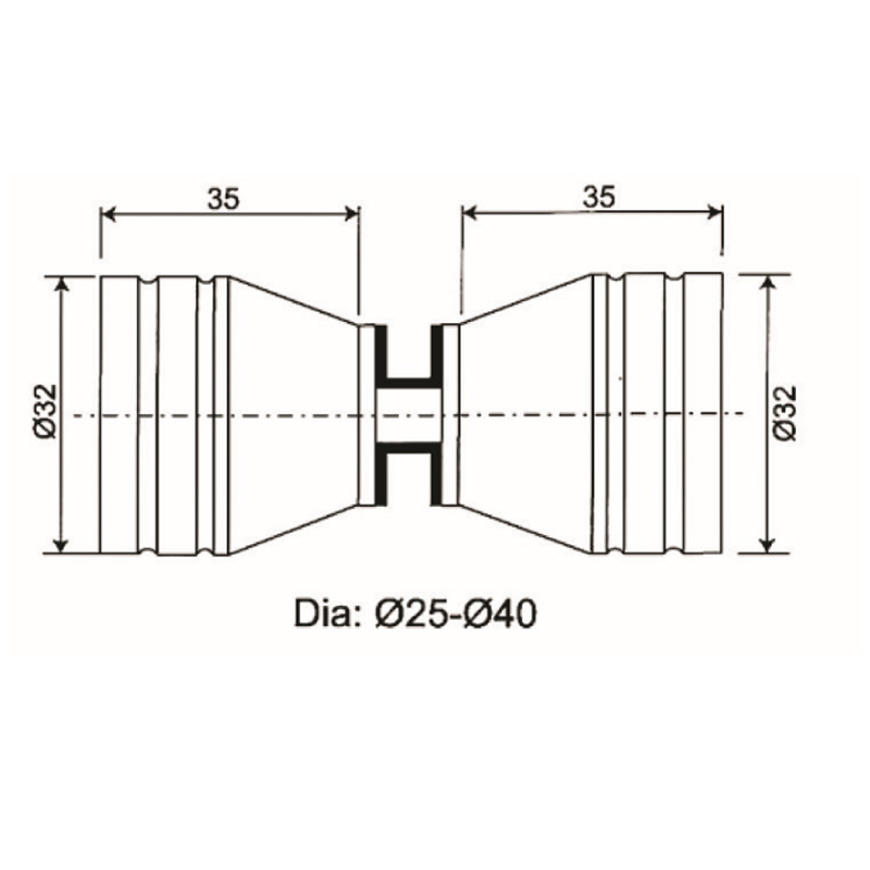GDK-18- pomo para puerta de ducha