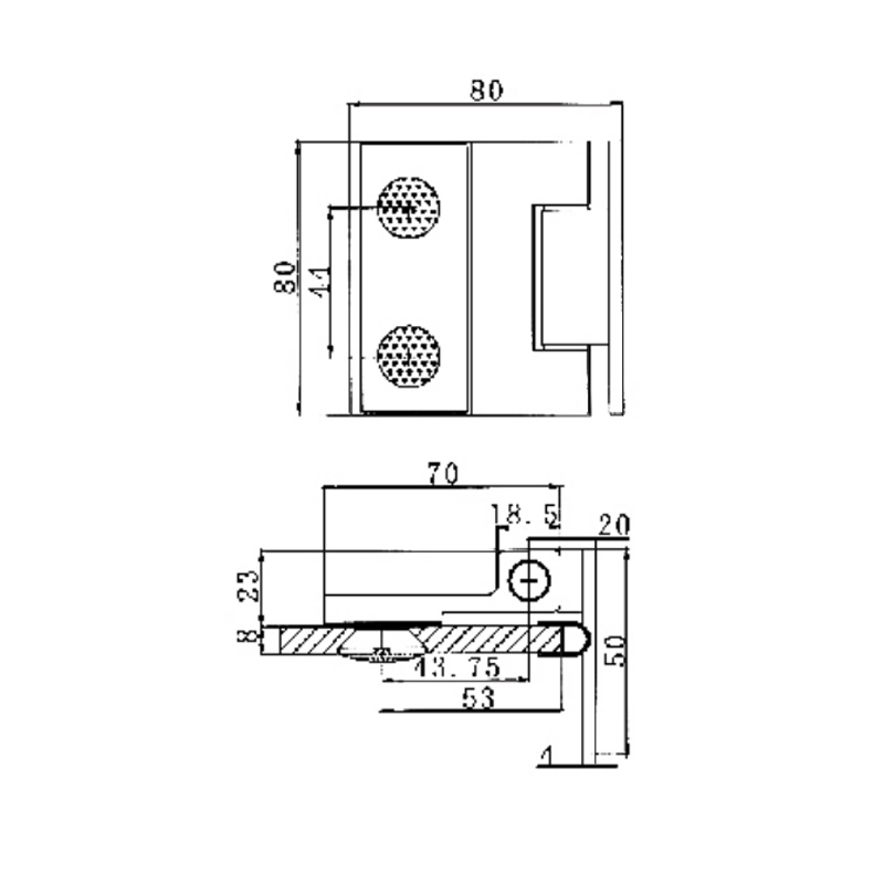 ESH-2001-Bisagras para puerta de ducha