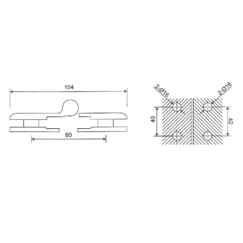 ESH-709-Bisagras para puerta de ducha