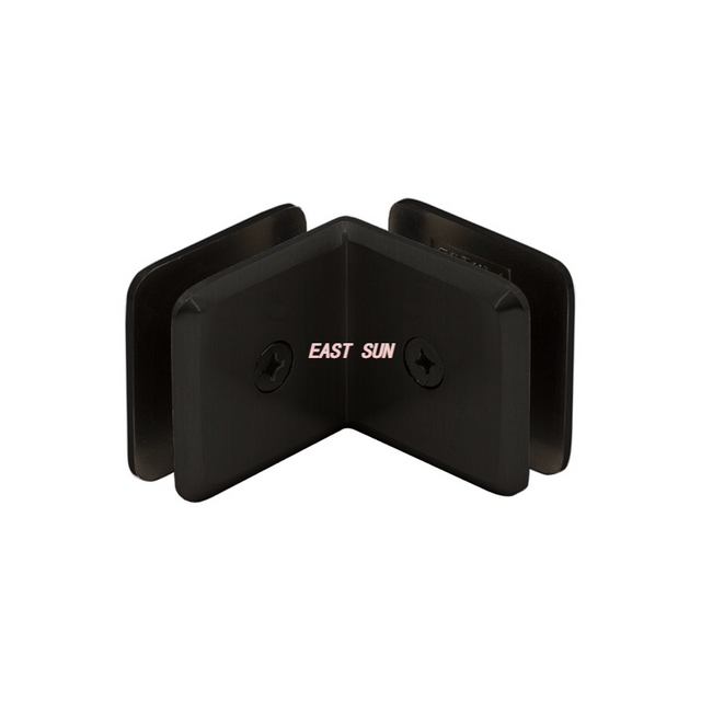 Abrazadera de vidrio a vidrio biselada de cara abierta de 90' para vidrio de 3/8' y 1/2'