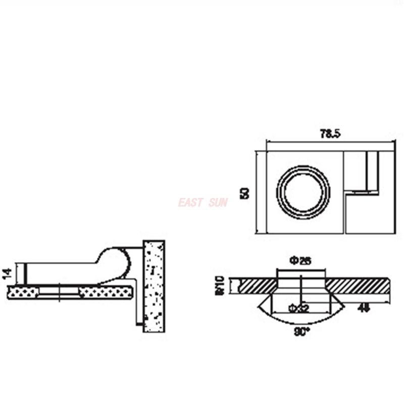 Bisagras de ducha plegables