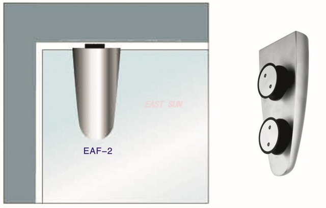 Puerta pivotante de vidrio curvada Pivotante superior Dorma MAB