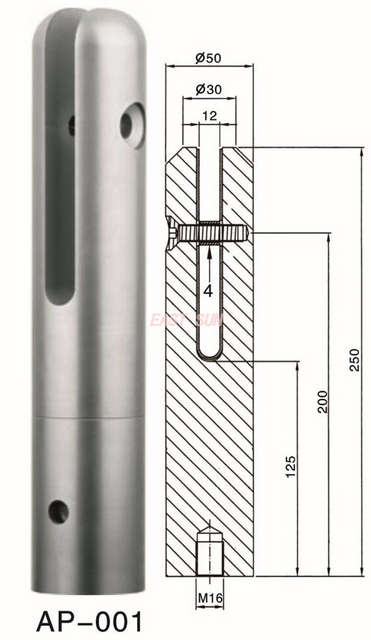 Lado de cristal de la barandilla de la barandilla del negro de la espita de cristal de la cerca de la piscina del soporte lateral escoge montado